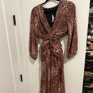 Leopard Light Long sleeve dress